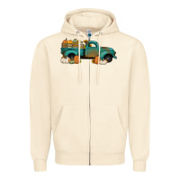 Sandshell pumpkin farm truck no background Zipper Hoodie - Jasminsmagicworld