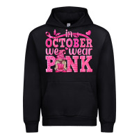 Black In October We Wear Pink with Gnome Urban Hoodie - texasbilliewilder