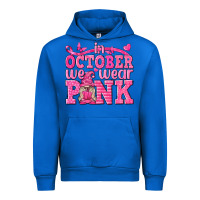 Cobalt In October We Wear Pink with Gnome Urban Hoodie - texasbilliewilder