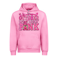 Fuchsia Pink In October We Wear Pink with Gnome Urban Hoodie - texasbilliewilder