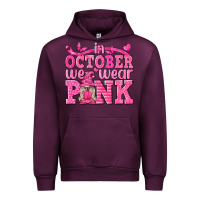 Mauve Wine In October We Wear Pink with Gnome Urban Hoodie - texasbilliewilder
