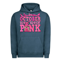 Pigment Midnight Navy In October We Wear Pink with Gnome Urban Hoodie - texasbilliewilder