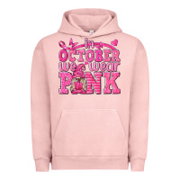 Pigment Salmon In October We Wear Pink with Gnome Urban Hoodie - texasbilliewilder
