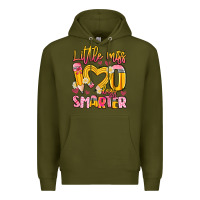 Army Green little miss 100 days smarter Premium Hoodie - Artiststas