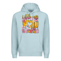 Blue Mist little miss 100 days smarter Premium Hoodie - Artiststas
