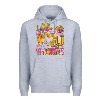 Heather Grey little miss 100 days smarter Premium Hoodie - Artiststas