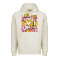 Oatmeal Heather little miss 100 days smarter Premium Hoodie - Artiststas