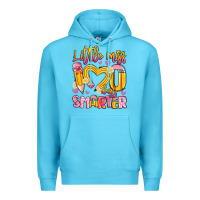 Ocean Blue little miss 100 days smarter Premium Hoodie - Artiststas