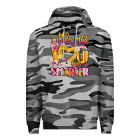 Slate Camo little miss 100 days smarter Premium Hoodie - Artiststas