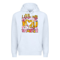 White little miss 100 days smarter Premium Hoodie - Artiststas