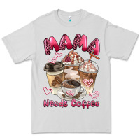 Dove Grey mama needs coffee Premium Tee - BarkalooDesign