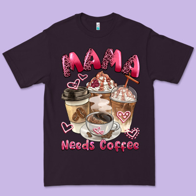 Mama Needs Coffee Premium Tee Designed By Barkaloodesign