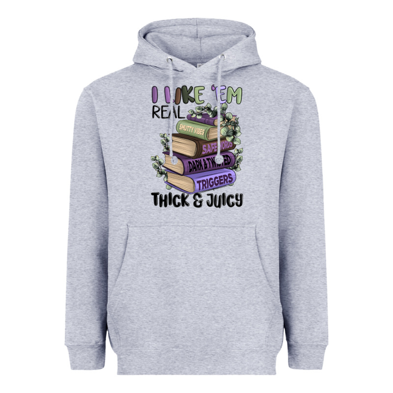 I Like Them Real Thick And Juicy Books Heavyweight Hoodie by MaliasSmallBusiness | Teevron