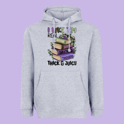 I Like Them Real Thick And Juicy Books Heavyweight Hoodie Designed By Maliassmallbusiness