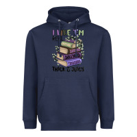 Navy i like them real thick and juicy books Heavyweight Hoodie - MaliasSmallBusiness