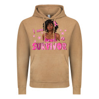 I Am A Survivor Breast Cancer With Afro Woman Vintage Hoodie | Teevron