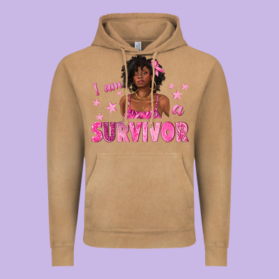 I Am A Survivor Breast Cancer With Afro Woman Vintage Hoodie Designed By Texasbilliewilder