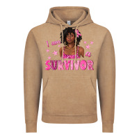 Vintage Coffee I Am a Survivor Breast Cancer with Afro Woman Vintage Hoodie - texasbilliewilder