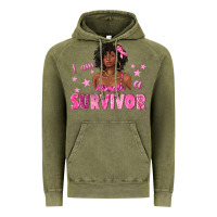 Vintage Olive I Am a Survivor Breast Cancer with Afro Woman Vintage Hoodie - texasbilliewilder