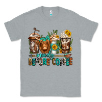 Heather Grey moody before coffee longhaired cow coffee Classic Tee - Jasminsmagicworld