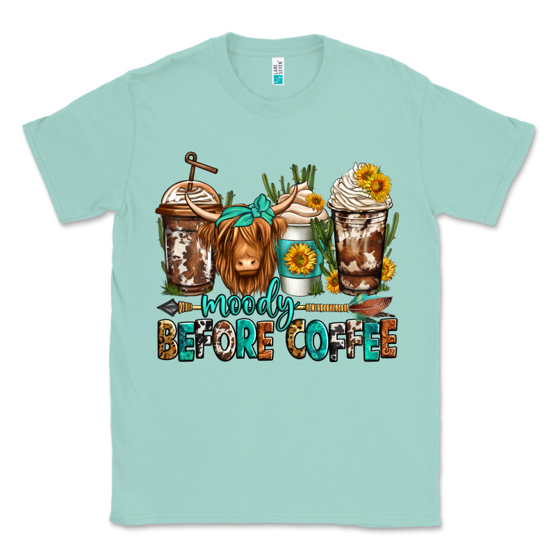 Moody Before Coffee Longhaired Cow Coffee Classic Tee by Jasminsmagicworld | Teevron