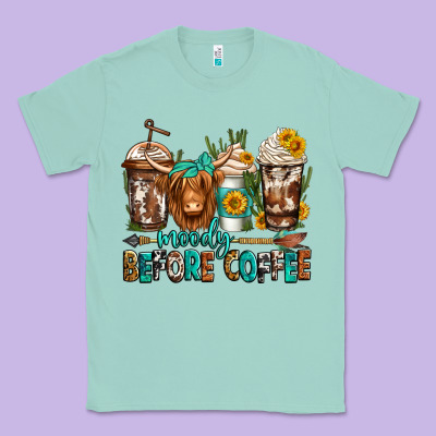 Moody Before Coffee Longhaired Cow Coffee Classic Tee Designed By Jasminsmagicworld