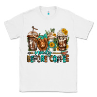 White moody before coffee longhaired cow coffee Classic Tee - Jasminsmagicworld