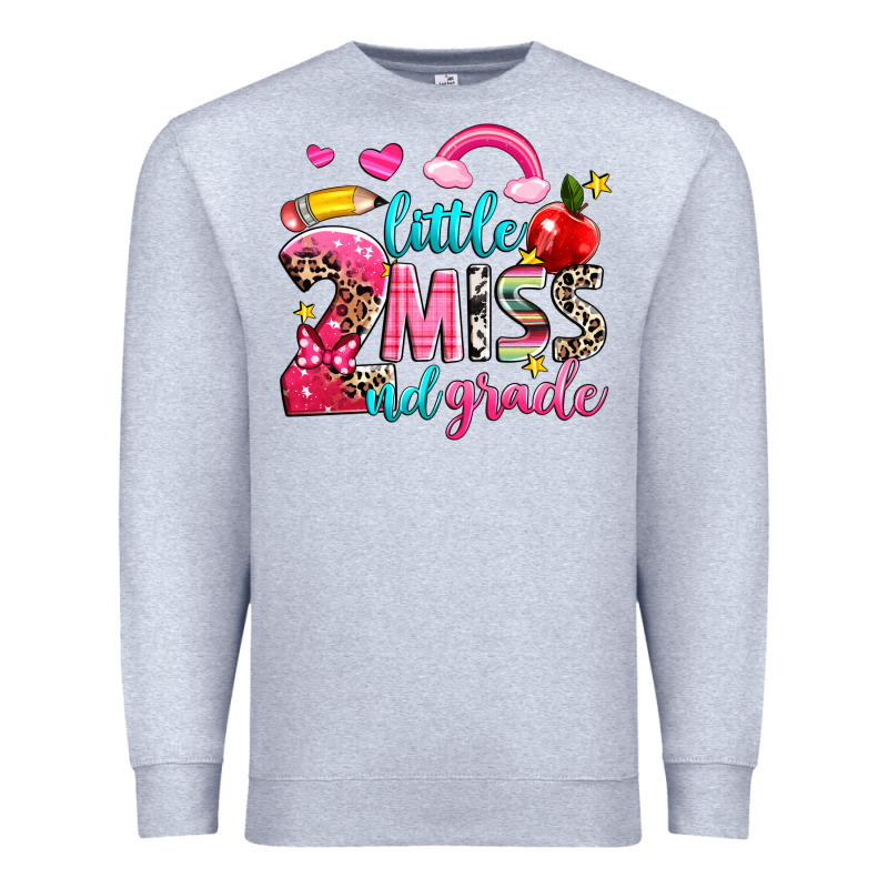 Little Miss Second Grade Premium Sweatshirt by NancyCooperArtShop | Teevron