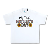 White my first mother's day Urban Heavy Tee - CowhideDigitalArt