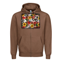 Chestnut cowhide sunflowers candy canes Zipper Hoodie - Jasminsmagicworld