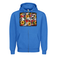True Royal cowhide sunflowers candy canes Zipper Hoodie - Jasminsmagicworld