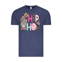 Vintage Denim Easter Day Hip hop bunny Vintage Tee - OliviaCreatesArt