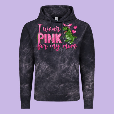 I Wear Pink For My Mom Vintage Hoodie Designed By Texasbilliewilder