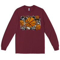 Burgundy basketball background Long Sleeve Tee - JahusDesignShop