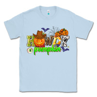 Dusty Blue howdy halloween pumpkins Classic Tee - AdoDesignShop