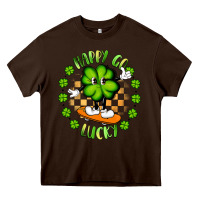 Chocolate Brown happy go lucky Heavy Core Tee - Artiststas