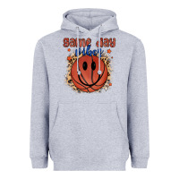 Heather Grey game day vibes Heavyweight Hoodie - MaliasSmallBusiness
