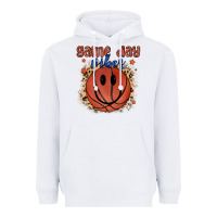 White game day vibes Heavyweight Hoodie - MaliasSmallBusiness
