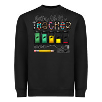 Black battery life of a teacher monday friday Heavyweight Sweatshirt - CowhideDigitalArt