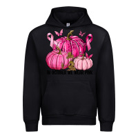 Black In October We Wear Pink with Pumpkin Urban Hoodie - texasbilliewilder