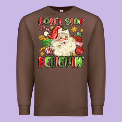 Don't Stop Believin' Premium Sweatshirt Designed By Maliassmallbusiness
