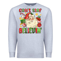 Heather Grey don't stop believin' Premium Sweatshirt - MaliasSmallBusiness