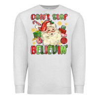 Oatmeal Heather don't stop believin' Premium Sweatshirt - MaliasSmallBusiness