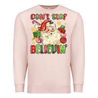Pale Pink don't stop believin' Premium Sweatshirt - MaliasSmallBusiness