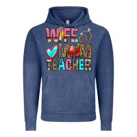 Vintage Denim wife mom teacher Vintage Hoodie - Zillion Design Studio