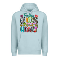 Blue Mist feeding kids is a work of heart Premium Hoodie - Artiststas