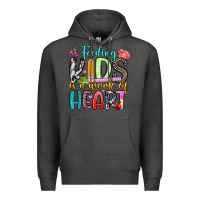 Charcoal Heather feeding kids is a work of heart Premium Hoodie - Artiststas