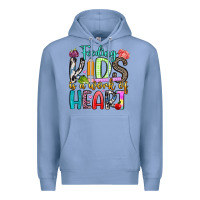 Colony Blue feeding kids is a work of heart Premium Hoodie - Artiststas