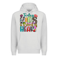 Dove Grey feeding kids is a work of heart Premium Hoodie - Artiststas