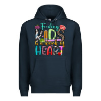 Navy feeding kids is a work of heart Premium Hoodie - Artiststas